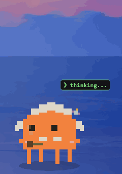 Tokibean thinking while Claude Code works